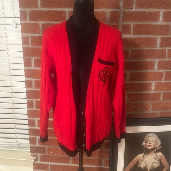 Vintage Red Cardigan - Picture 1 of 2